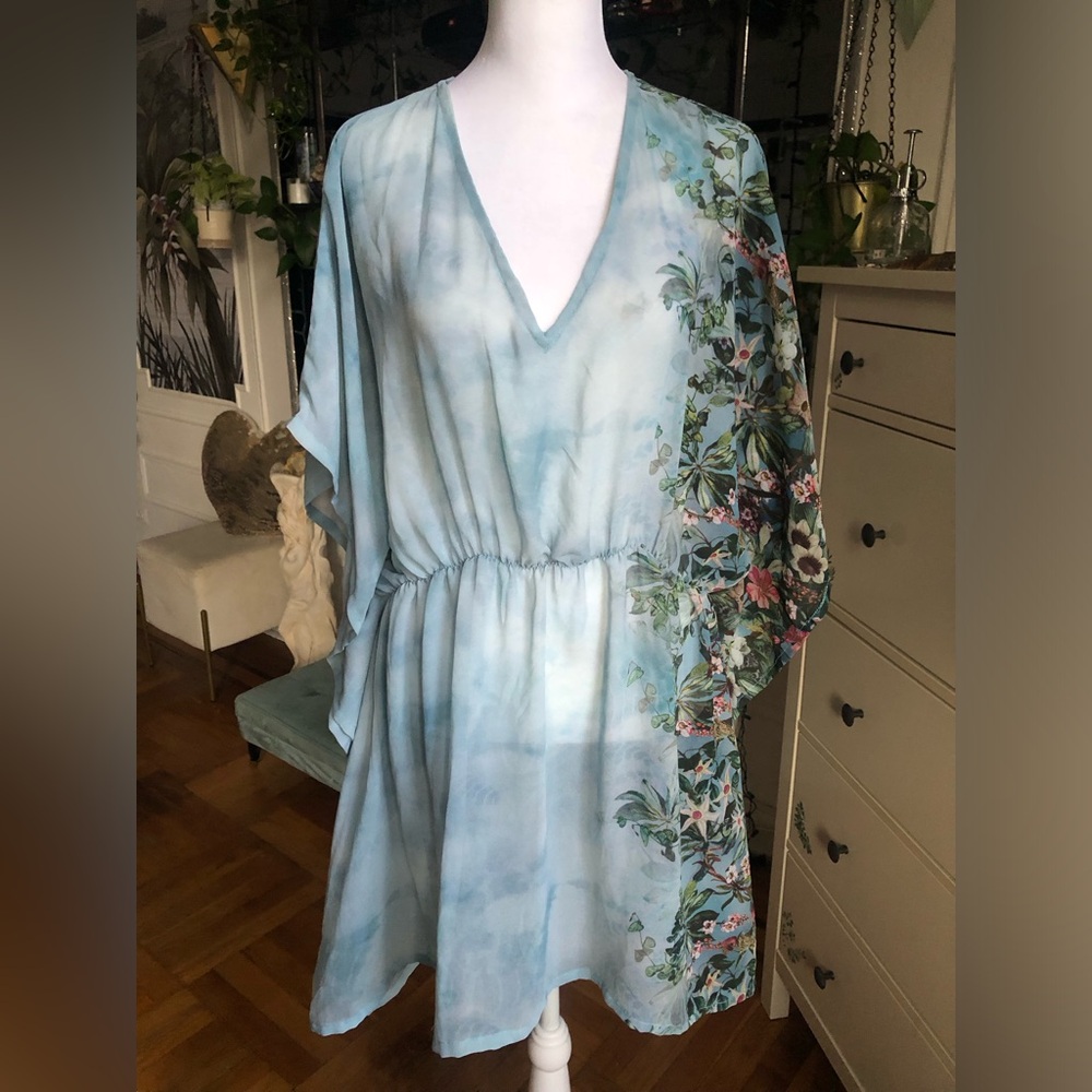 AZUR ELEGANT SHEER FLORAL COVER UP 💐